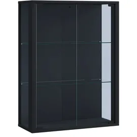 VCM Wandvitrine Glas Udina M 60 x 25 x 0 cm Schwarz