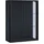 VCM Wandvitrine Glas Udina M 60 x 25 x 0 cm Schwarz