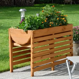 Dobar Doppel Hochbeet 71 x 100 x 50 cm Bernstein/Gelb