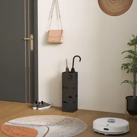 Homcom Schirmständer Regenschirmhalter 4 Haken, abnehmbare Wasserauffangschale