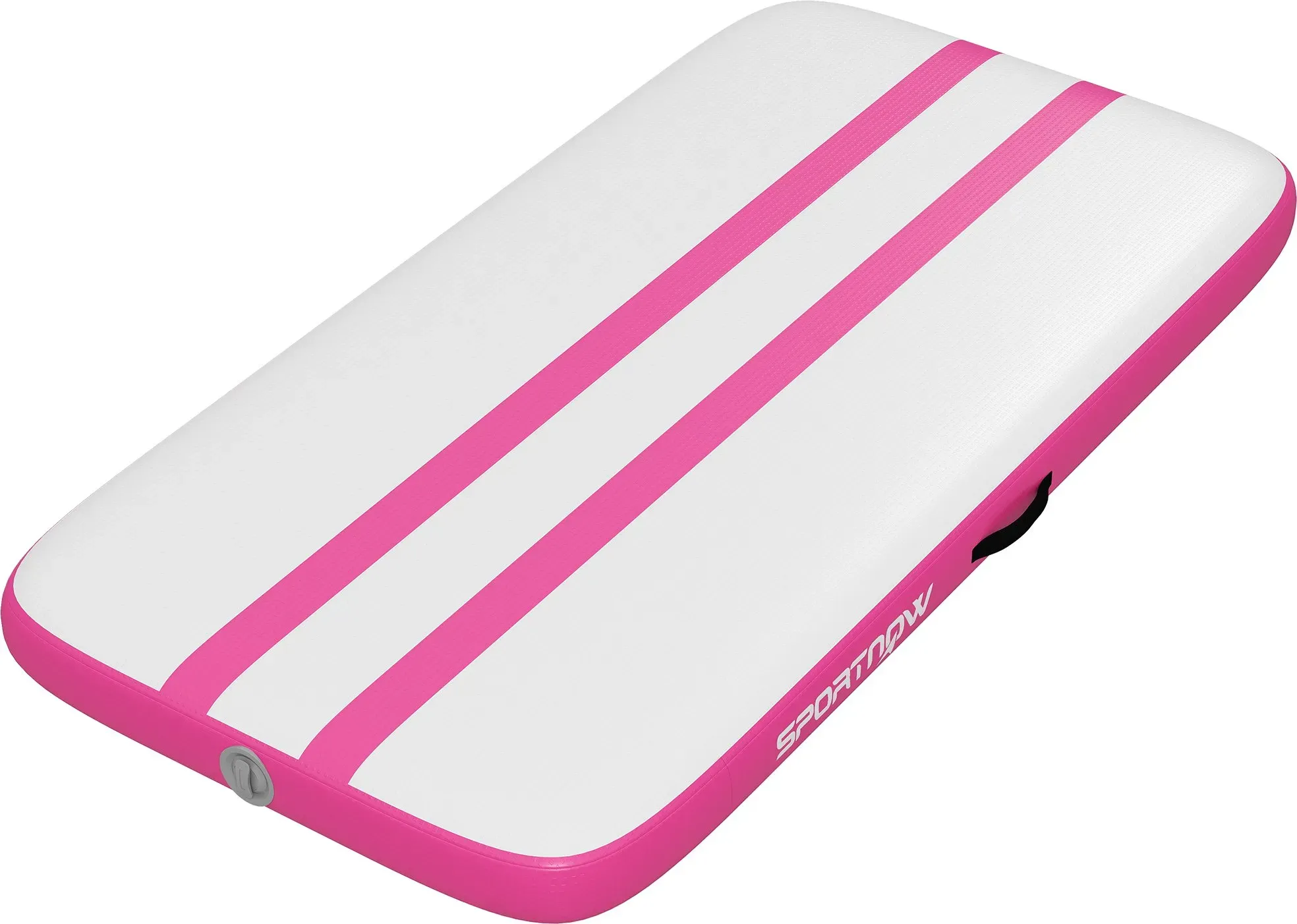 SPORTNOW Aufblasbare Gymnastikmatte 2,05 m, 10 cm Dicke Turnmatte mit Elektropumpe, Transporttasche, Reparaturset für Zuhause Yoga Pilates Fitness Cheerleading Fitnessstudio   Aosom