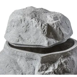 Greenlife Dekorregenspeicher Hinkelstein mit Deckel 230 l granitgrau
