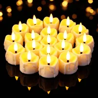 Yakpo 24 Stück LED-Teelichter mit Timer, LED-Teelicht mit Timerfunktion, kleines flammenloses flackerndes elektrisches Künstliche Timer Teelicht mit Batterie für Weihnachts- und Halloween-Dekorationen