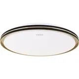 Licht-Erlebnisse LED Deckenleuchte Metall mit Farbwechsel 4200 K 2900 lm rund Ø 42 cm in Schwarz Weiß Gold Modern Deckenlampe