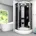 Dampfdusche D58-53T3-EC 90x90 Schwarz