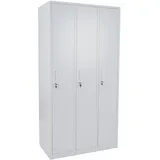 MCW Preston T829-3 Garderobenschrank 180x90x50 grau