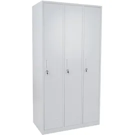 MCW Preston T829-3 Garderobenschrank 180x90x50 grau