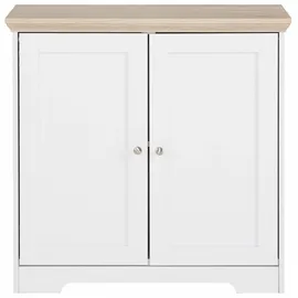 Home Affaire Sideboard »Nanna« Kommode mit einer Folien Oberfläche in Eiche-Optik, Breite 80 cm weiß