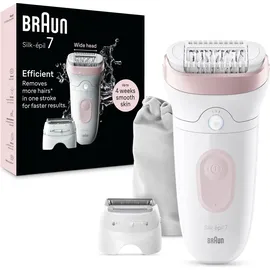 Braun Silk-épil 7 7-030 Weiß/Flamingorosa