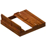 JV moebel Holzsandkasten Sandkastenboot mit Buddelbereich braun