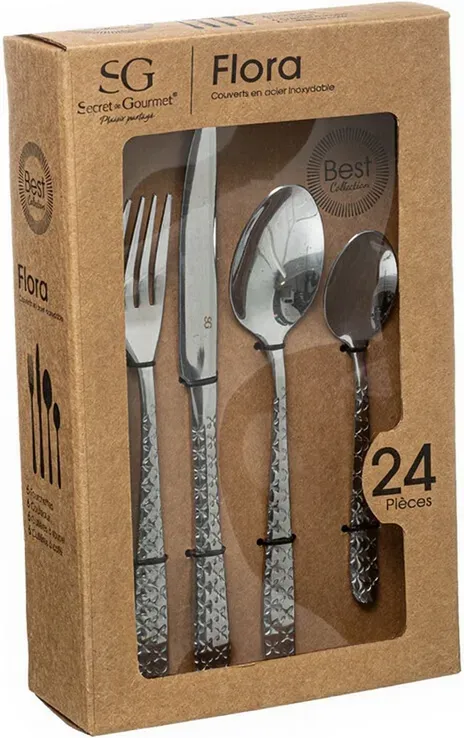 24-teiliges Inox-Besteckset Flora