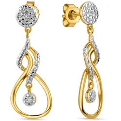 Paar Ohrstecker LADY, silber (silber vergoldet 925), Ohrringe, Damen, Diamanten ct, Diamanten