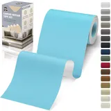 OAZ Flicken Selbstklebend Stoff, 10 x 200 cm Leinwand Selbstklebender Stoff, Hellblau, Wasserdichtes Leinwand Flicken Selbstklebend für Sofa Zelt Möbel Autositz Liege