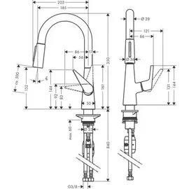 Hansgrohe Talis M51 160 2jet edelstahl finish 72815800