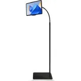 HOUSLUX Tablet Halterung Universal 360° Drehbare Metall-Tablet ständer- Handy-Ständer, perfekt für iPad, iPhone X, iPad Pro und 4,5-13 Zoll Geräte (Kohlschwarz)