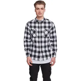 URBAN CLASSICS Checked Flanellhemd Grau S