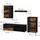 Vicco Wohnwand Berno, Eiche rustikal, 4-teiliges Set, Model 53279 - Braun