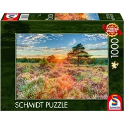 SCHMIDT SPIELE 59768 Puzzle 1.000 Teile Heide im Sonnenuntergang