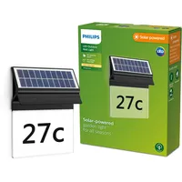 Philips Outdoor-Wandnummerleuchte Enkara Solar 0,2 W 2.700 K Tageslichtsensor