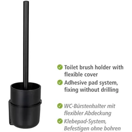 Wenko WC-Garnitur Carpino Schwarz 1 St.