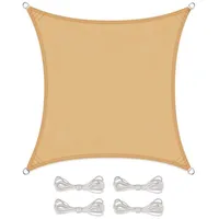 Celinasun Sonnensegel wasserdicht inkl Befestigungsseile Basic Quadrat 3 x
