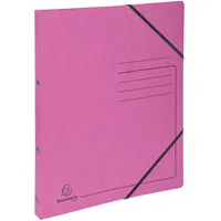 Exacompta 10x Ringhefter 2 Ringe 15mm, Karton bedruckt Rosa