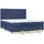 vidaXL Boxspringbett mit Matratze Blau 160x200 cm Stoff1358291