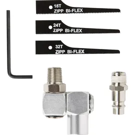 Stier Stichsäge STS-100, Länge 208 mm, 450 g, Sägehub 10 mm, Blechsäge, Stahlsäge, für Schnitten Blechen oder dünnen Holzpaneelen, Luftverbrauch von 0,9 l/sek