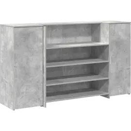 vidaXL Empfangstheke Betongrau 180x50x103,5 cm Holzwerkstoff
