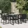 vidaXL PVC-Rattan Garten-Essgruppe 7-tlg. schwarz 3156549