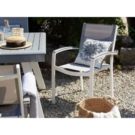 Beliani Pereta Gartenstuhl 4er Set 4 x 4 x 4 cm grau/weiß
