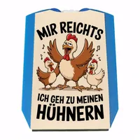 Speecheese Cartoon-Hühner - Zu Meinen Hühnern Parkscheibe Humorvolle Illustration