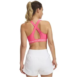 Under Armour Crossback Mid Bra Pink/Weiß M