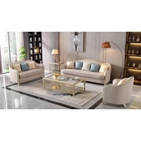 JVmoebel Sofa Designer Sofas Sofagarnitur 3+2+1 Sitzer Dreisitzer Sessel 3tlg., Made in Europe beige