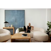 LeGer Home by Lena Gercke Ecksofa »YANI L-Form, Designersofa, organische Form, Maße B/T/H: 255/170/81 cm«, mit Wellenunterfederung, auch in Bouclé, Recamiere rechts/links
