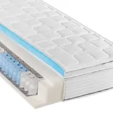 Beco Federkernmatratze BeCo Diamant Plus, 26 cm Luxushöhe, Gelschaum Topper fest integriert, kein Verrutschen (90x200 cm, H2 (0kg-100kg))