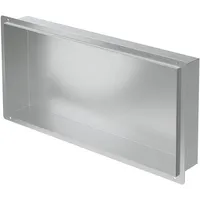 Luxebath Duschnische Silber, Metall, 34x10x64 cm, Badezimmer,,Duschregale & Duschablagen