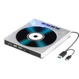 Externer Blu-ray-Brenner - USB 3.0 CD/DVD/BD-Laufwerk - 7-in-1 - SD/TF-Kartenleser - Type-C - Inkl. Adapter - Für Laptop und PC