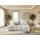WFL GROUP Schlafsofa mit Bettkasten – 3-Sitzer Sofa Couch mit Schlaffunktion, Bettfunktion – Skandinavische Polstercouch im modernen Design – Weicher Bouclé, Bouclestoff – Creme Weiß