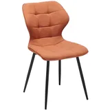 Livetastic Stuhl, Cognac, Holz, Metall, Textil, Pappel, Sperrholz, konisch, 47x82x59 cm, Esszimmer, Stühle, Esszimmerstühle, Vierfußstühle
