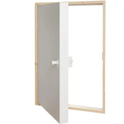 Dolle Kniestocktür CPL-beschichtet in weiß 80x70x11,5cm U-Wert 0,65W/m2·K