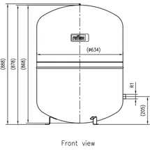 Reflex Ausdehnungsgefäß N grau, 6 bar 250 l
