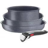 Tefal Ingenio Natural On Kochgeschirr, 4-teilig, stapelbar, Antihaftbeschichtung, Induktion, L7669402