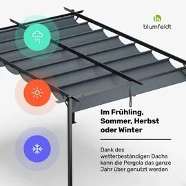 Blumfeldt Pergola 3 x 4 m Dunkelgrau