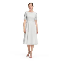 Vera Mont Cocktailkleid Mini Spitze Offwhite 50