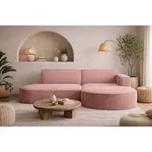 kaiser möbel Ecksofa mit runden Abschlüssen aus Cordstoff & Couches, Wohnlandschaften, Ecksofas