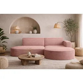 kaiser möbel Ecksofa mit runden Abschlüssen aus Cordstoff & Couches, Wohnlandschaften, Ecksofas