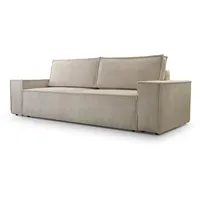 Furnix Schlafsofa MANRESA Polstersofa Couch mit Armlehnen Bettkasten PSO100 Beige, mit Relaxfunktion beige