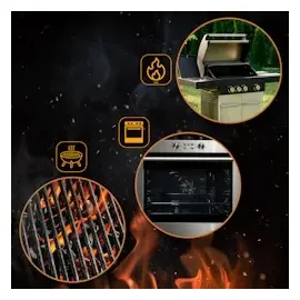 CLP Pizzastein-Set 38 x 30 cm Cordierit grau