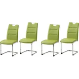 Hti-Living HTI-line Schwingstuhl 4er Set PU grün